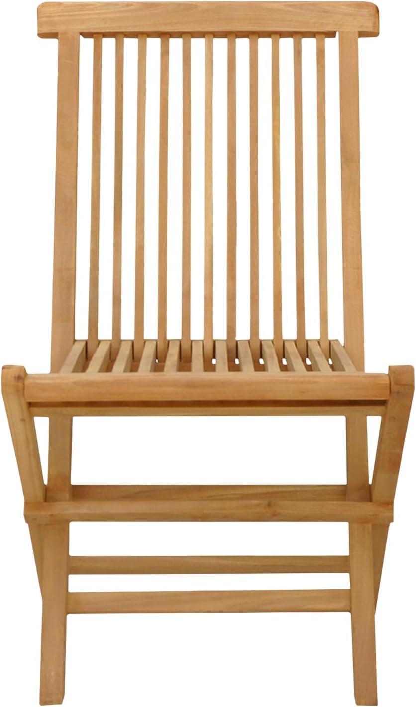 Happy Garden Lot de 6 chaises de Jardin Pliantes en Teck Lombok.