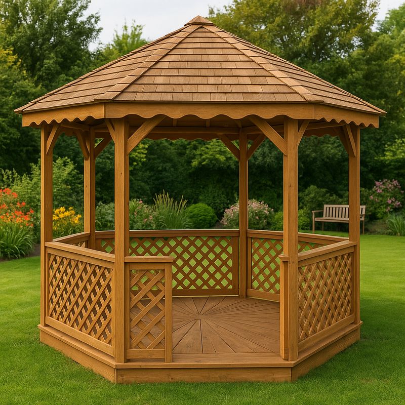 Pavillon de Jardin Bois Octogonal 360 cm