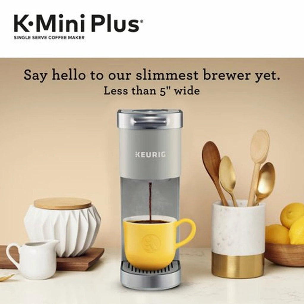 Cafetera Keurig K-Mini Plus, de una sola taza, cápsulas K-Cup, color Studio Gray