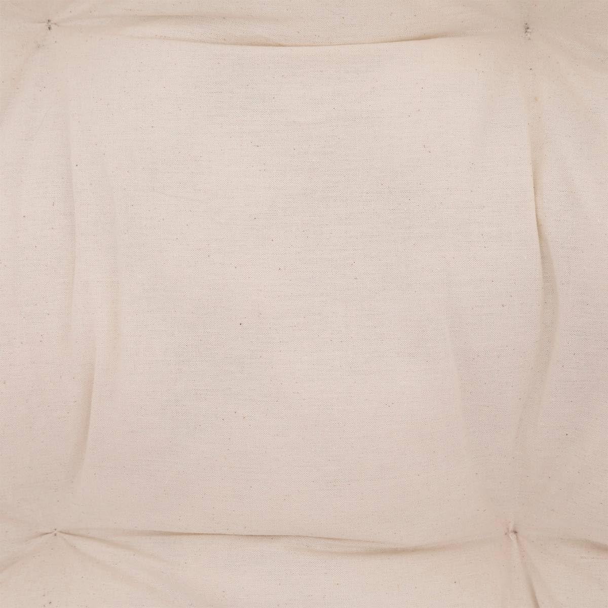 Atmosphera - Fauteuil Neta en Rotin Naturel et Coton - Blanc - 60 x 68 x 77 cm - Assise Confortable - pour Salon, Chambre, Véranda