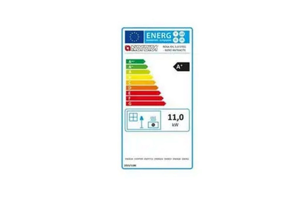 Poêle à bois Nordica 11 kW Noir 7015337