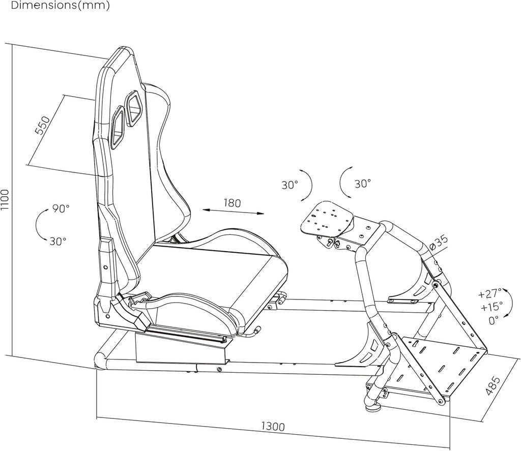 OPLITE GT3 Superfast V2 cockpit SIMRACING GT/Rally, débutant