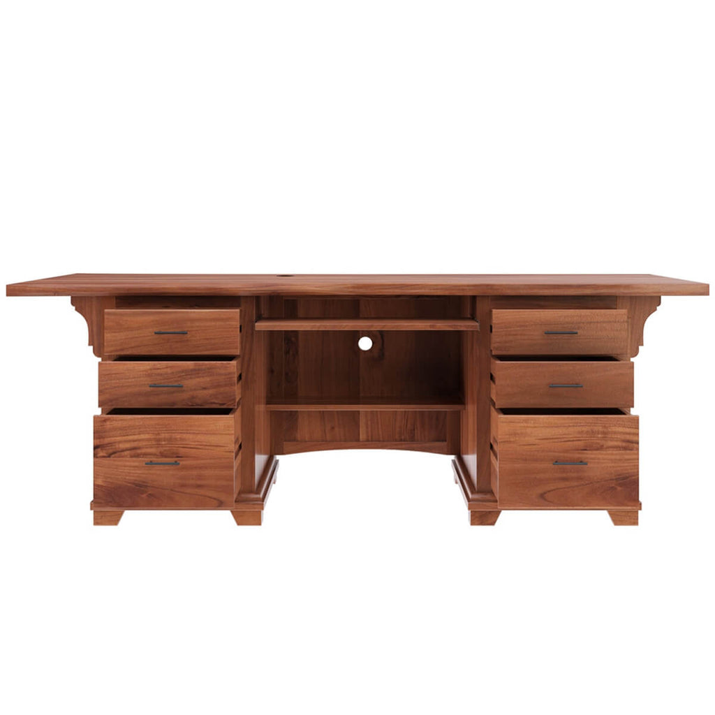 Nismaaya Ace Large Solid Wood Home Office Executive Desk