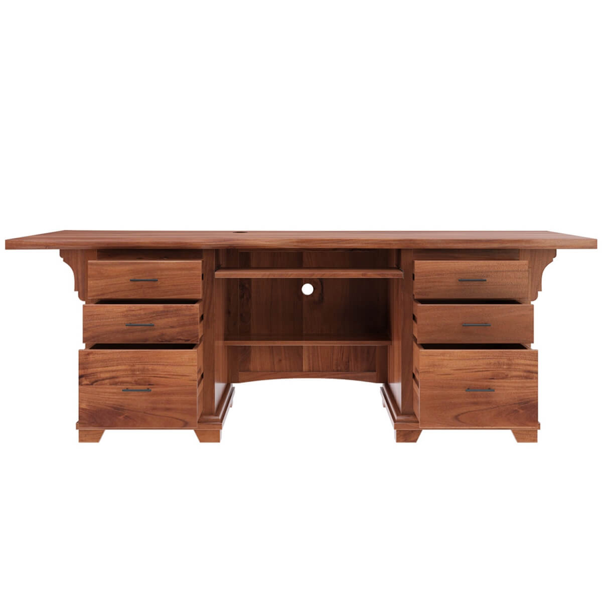 Nismaaya Ace Large Solid Wood Home Office Executive Desk