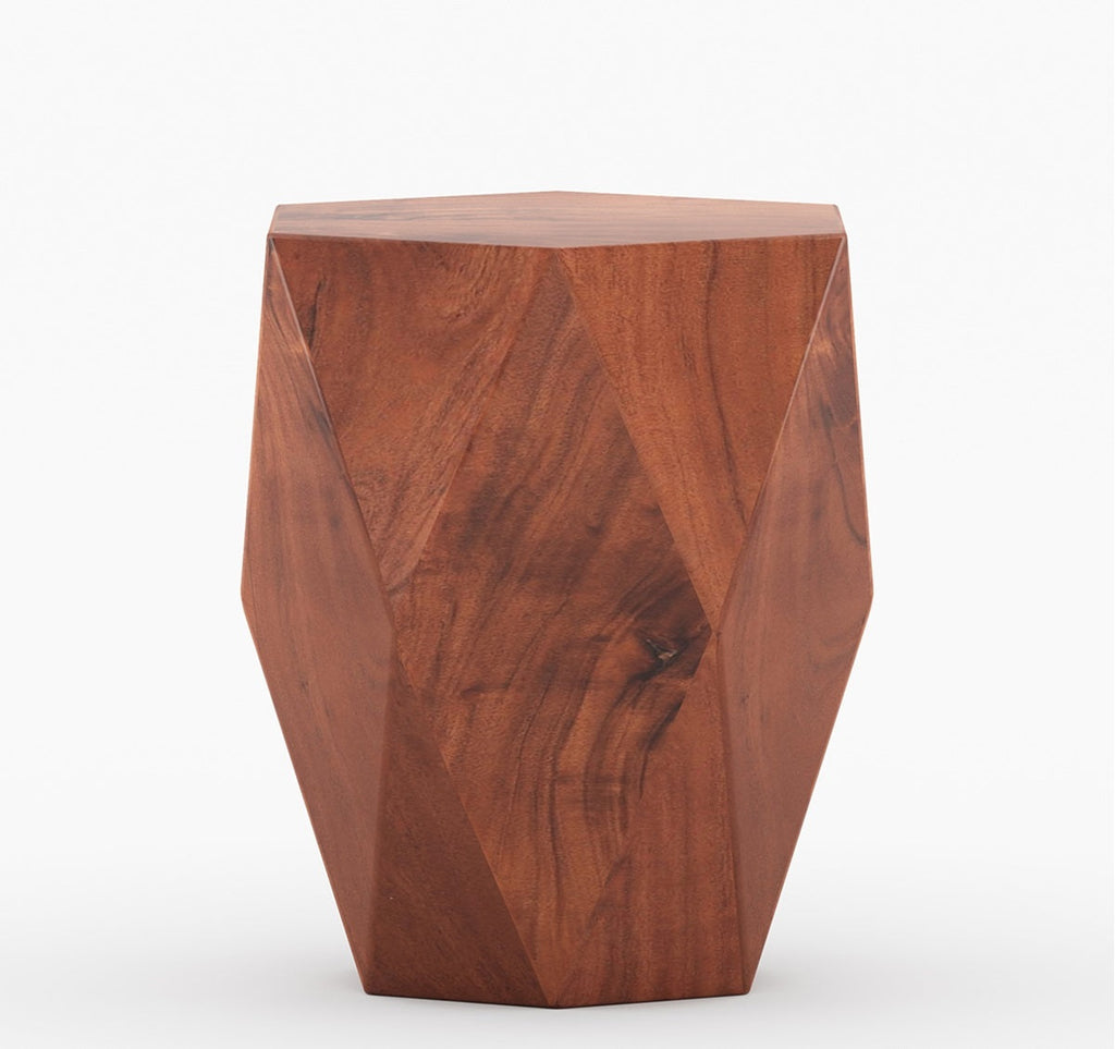 Adelio Modern Solid Wood Diamond End Table