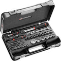 FACOM Coffret de Cliquets, Douilles et Embouts 1/4" et 1/2", 58 Pièces, Cliquets Étanches, MBOX, RS.161-2