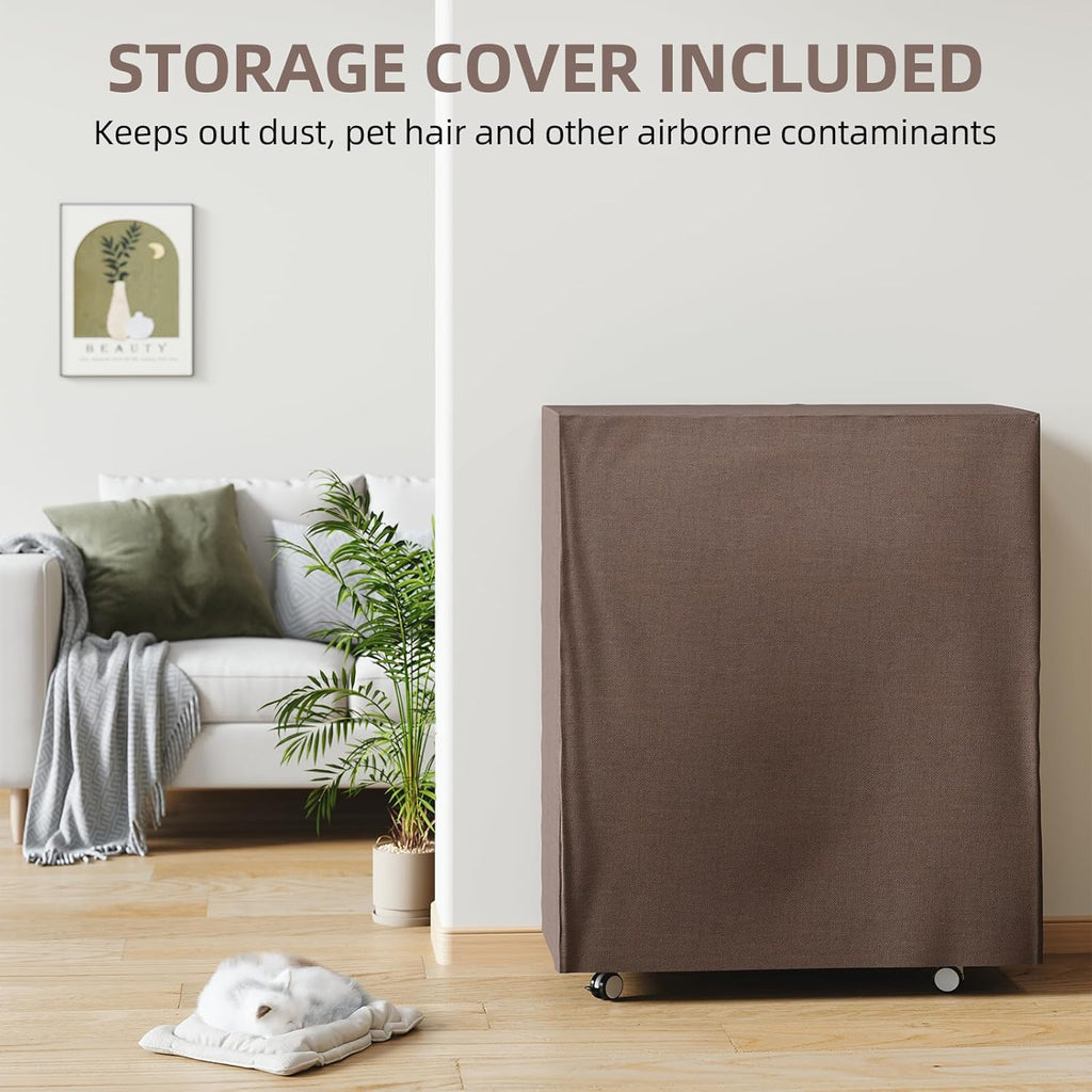 CAIYUN Lit Pliant 1 Personne 100 x 190 cm Lit Pliable Adulte avec Matelas en Mousse de 13 cm, Lit d'Appoint Pliable à 4 roulettes et Sommier à Lattes en Métal pour Invités, Charge 200 kg, Noir