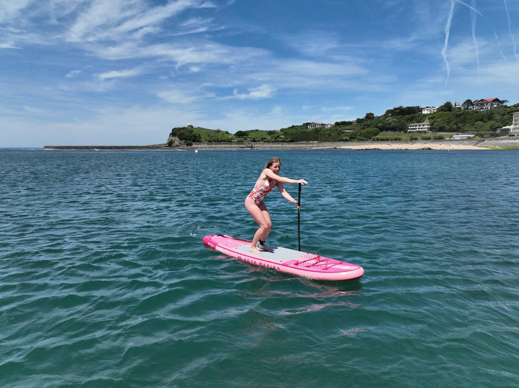 Aqua Marina Stand Up Paddle Coral 310 x 78 cm - Planche de SUP gonflable avec kit complet - Avec pagaie, pompe, sac à dos et aileron - Légère, stable et polyvalente