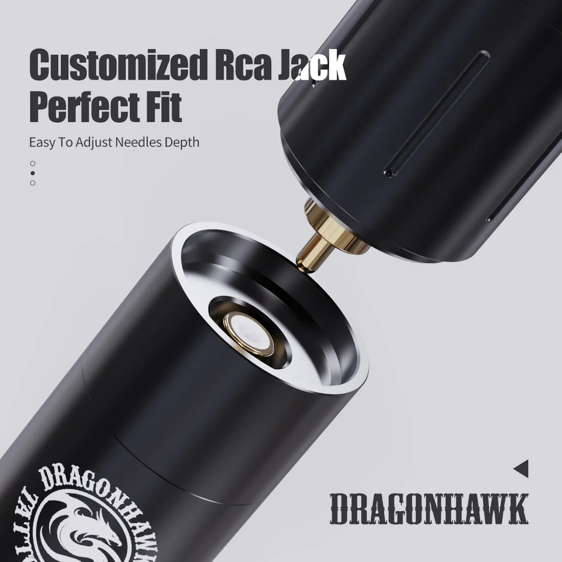 Kit de Máquina de Tatuaje Rotativa Inalámbrica tipo Bolígrafo Dragonhawk X3 PRO con Juego de Cartuchos para Principiantes