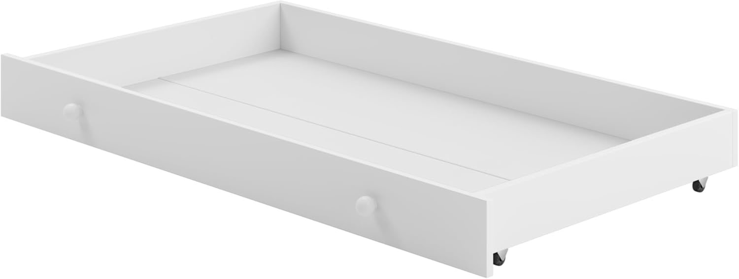 KOBI Lit Enfant LUK avec Matelas, Blanc | pour Chambres d'enfants | pour Un garçon et Une Fille | Lit Bebe pour Enfants | (avec tiroir, 140x70)