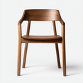 Chaise en bois avec accoudoirs – style scandinave naturel