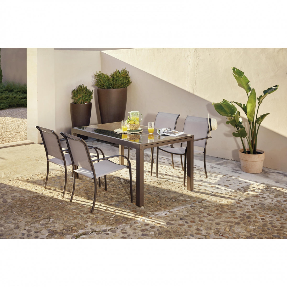 Conjunto Málaga Extensible Mesa Extensible + 4 Sillas
