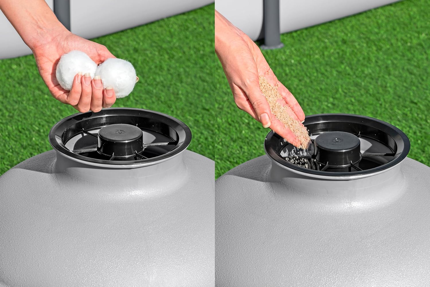 Bestway Pompe de Filtration à Sable pour Piscine Hors Sol 8 327 L - 55,5 cm x 44 cm x 60 cm - Gris/Vert