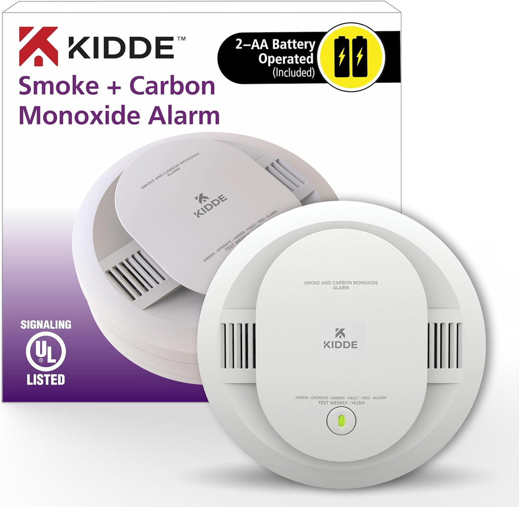 Detector de Humo Kidde, Batería de 10 Años, Indicadores LED, Alerta de Reemplazo, Botón de Prueba y Reinicio, 6 Paquetes, Blanco