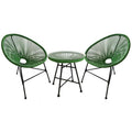 ACAPULCO - Ensemble de 2 fauteuils et table basse vert