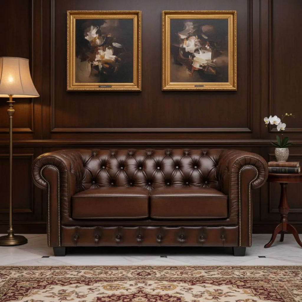 Nismaaya Camilla Traditional Chesterfield 2 Seater Sofas
