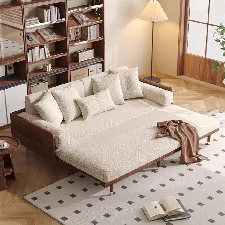 Nismaaya New and Stylish SERENIT Sofa Cum Bed Solid Teak Wood