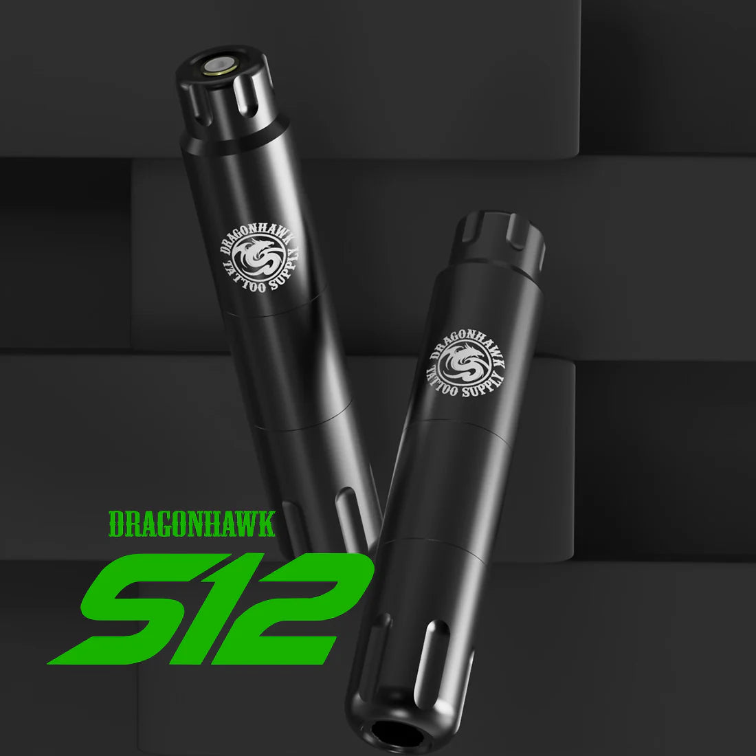 Máquina de Tatuaje Dragonhawk S12 con Carrera de 3.0MM Kit de Batería Inalámbrica