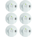 Detector de Humo Kidde, Batería de 10 Años, Indicadores LED, Alerta de Reemplazo, Botón de Prueba y Reinicio, 6 Paquetes, Blanco