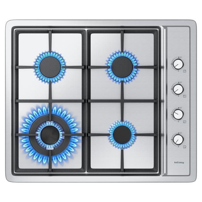 Plaque de cuisson gaz IsEasy MGBS-314A 4 feux Inox