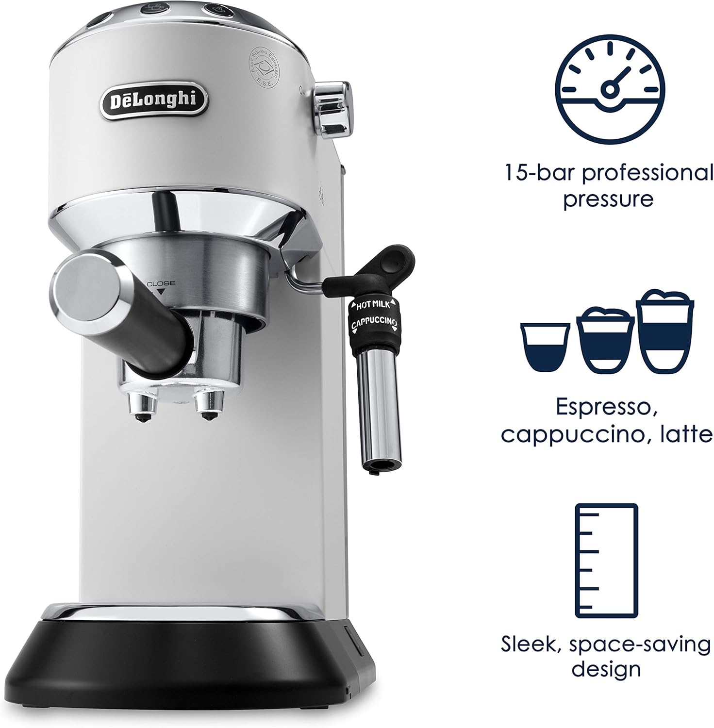 De'Longhi EC685M Dedica Deluxe Automatic Espresso Machine,35 oz, 1, Metallic
