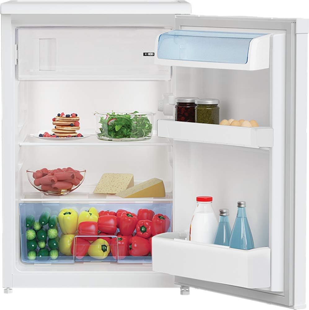 TSE1284N Réfrigérateur table top - Volume total 114L : 101L (Réfrigération) + 13L (Congélation), Compartiment congélation 4 étoiles, MinFrost, Charnière de porte réversible, blanc
