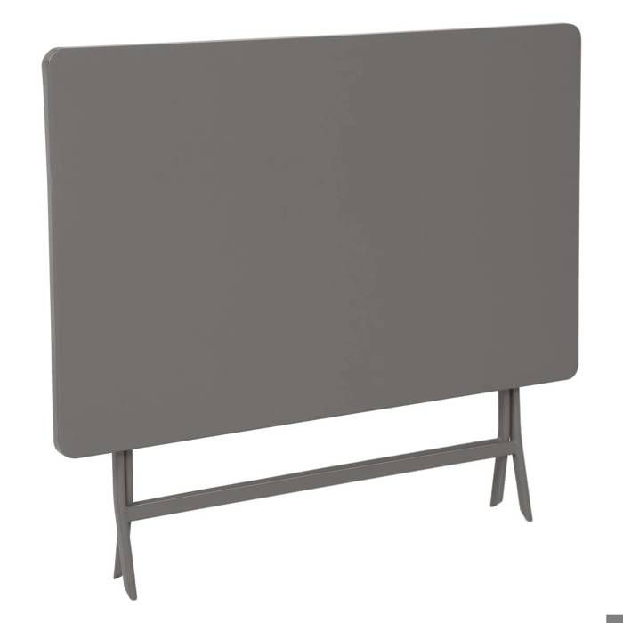 Table de jardin pliante carrée "Greensboro" pétrole 2 places en acier traité époxy - Hespéride