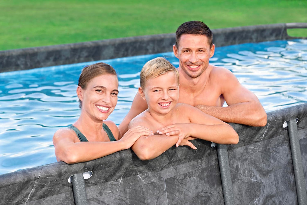 Bestway Kit Piscine Hors Sol rectangulaire APX 365-549 cm x 274 cm x 132 cm - Gris foncé