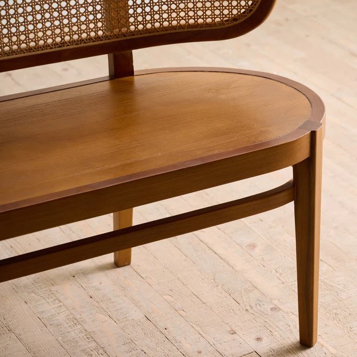 Musk Teak Rattan Bench