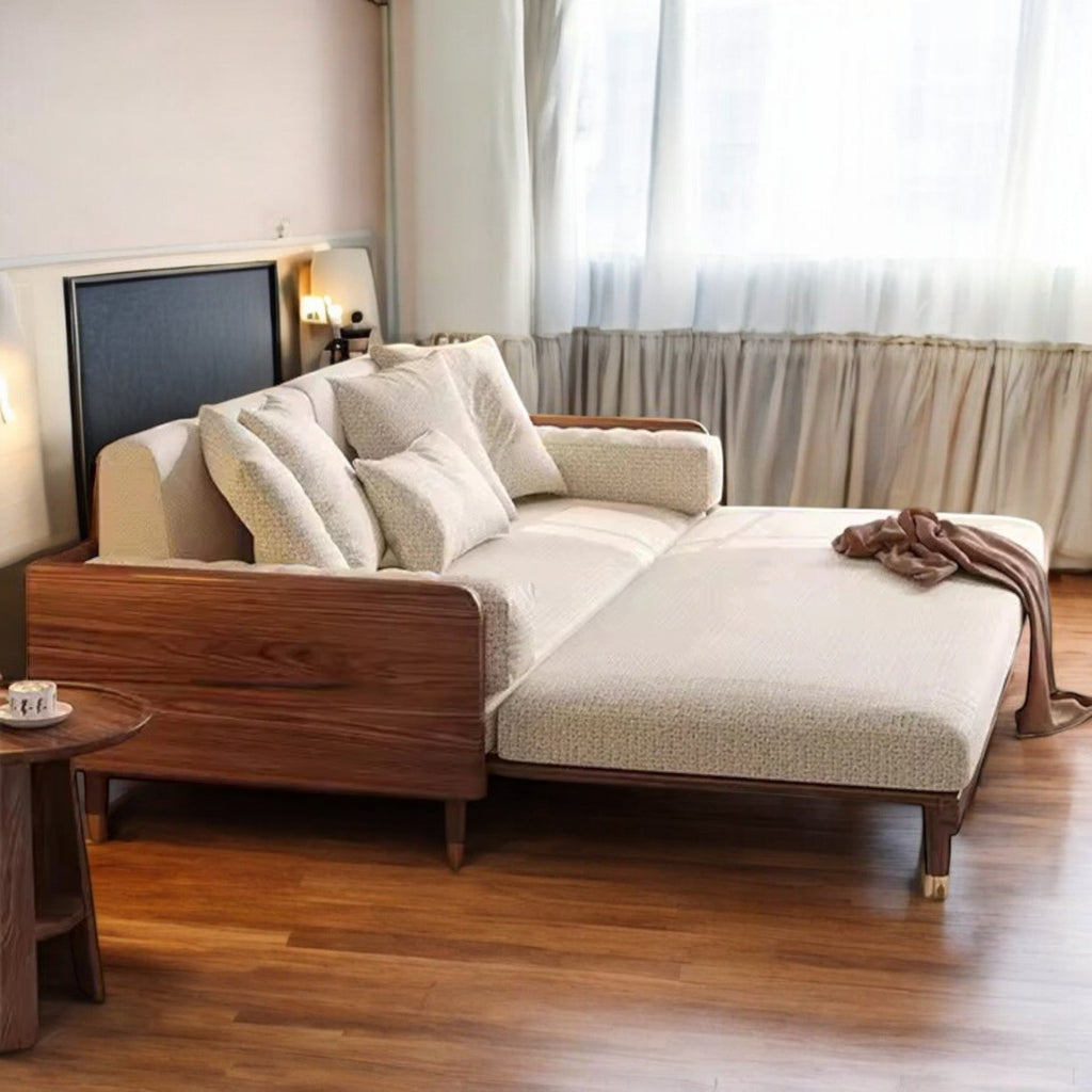 Nismaaya New and Stylish SERENIT Sofa Cum Bed Solid Teak Wood