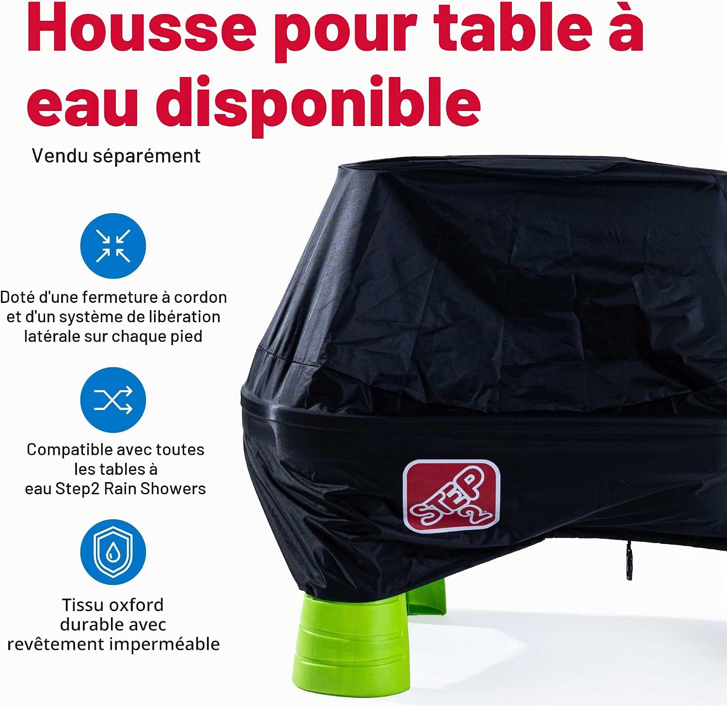 Step2 Rain Shower Splash Table d'eau avec 13 Accessoires - Bleu & Vert | Jeu extérieur Aquatique | Activité pour Le Jardin