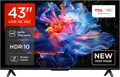 TCL 43V6C TV 43" 4K UHD Smart LED TV, 4K HDR, Google TV avec design sans bords (Dolby Audio, Motion Clarity, compatible avec Google Assistant et Alexa)