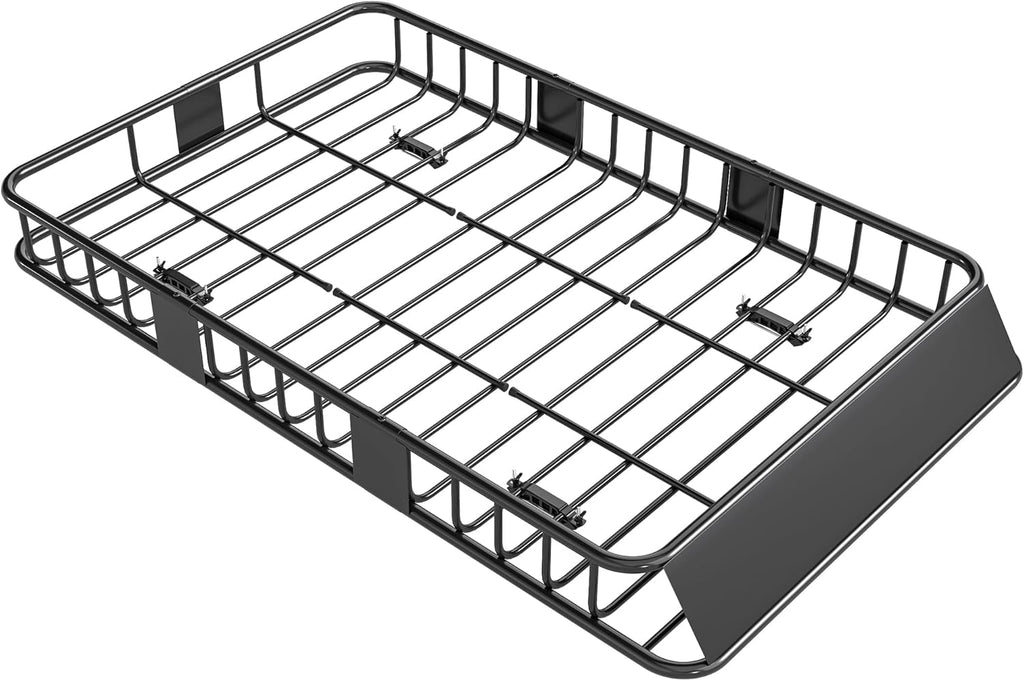 HOMCOM Porte-Bagage pour Voiture Galerie de Toit pour Voiture en métal réglable en Longueur de 109 à 162L cm Charge Max 100kg