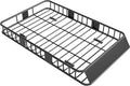 HOMCOM Porte-Bagage pour Voiture Galerie de Toit pour Voiture en métal réglable en Longueur de 109 à 162L cm Charge Max 100kg