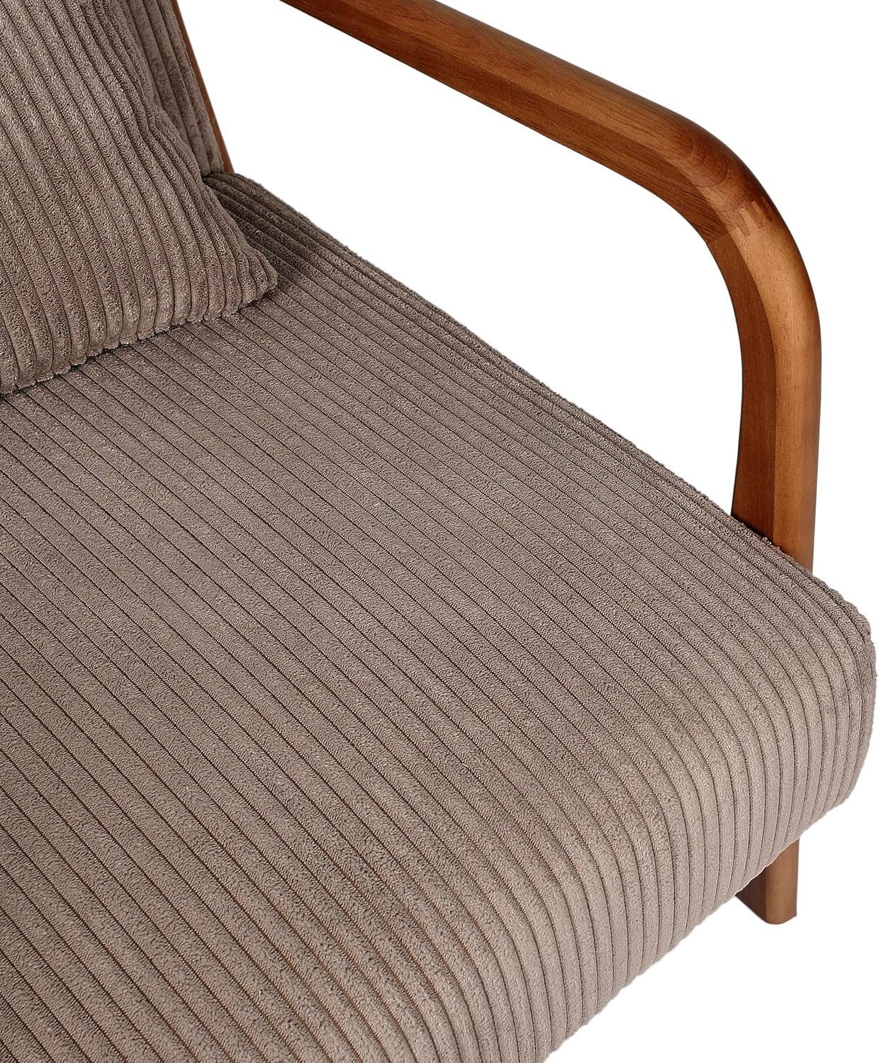 HOME DECO FACTORY, HD0348, Fauteuil Salon Cotele Scott Taupe, Softness, Mobilier, Assise, canapé et Fauteuil, 64,5x75x83,5 cm, Hauteur Assise 43 cm, Taupe