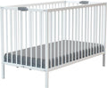 WEBABY - Lit bébé pliant 60x120cm Blanc | Bois massif | Dès la naissance |Confort de sommeil | Sommier à lattes | Compact | Transportable | Pliable |Gain de place | Lit de voyage