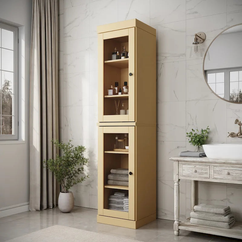 Meuble sous-vasque 100 % bois massif 42 cm avec portes en option par Palace Imports