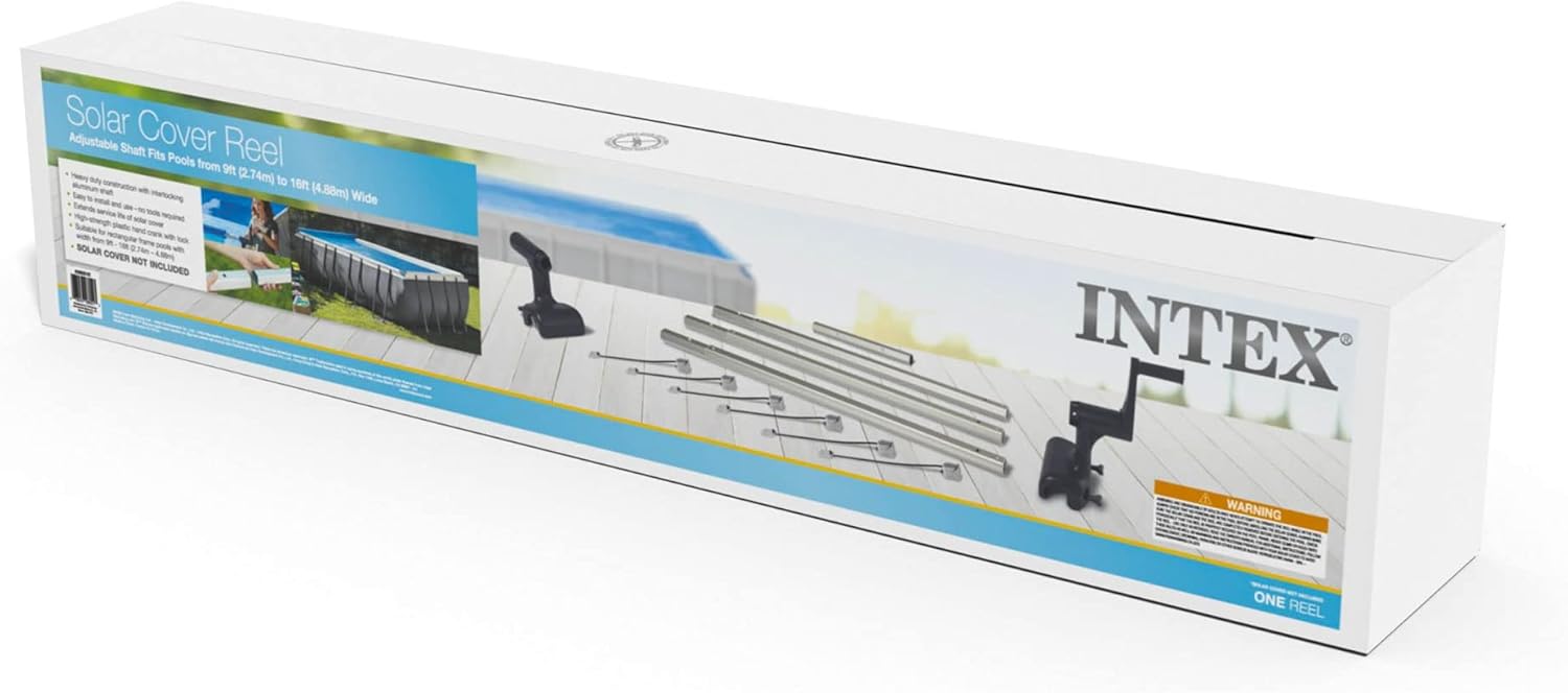 Intex Enrouleur bâche à Bulles pour Piscine rectangulaire de 2,74m à 4,88m