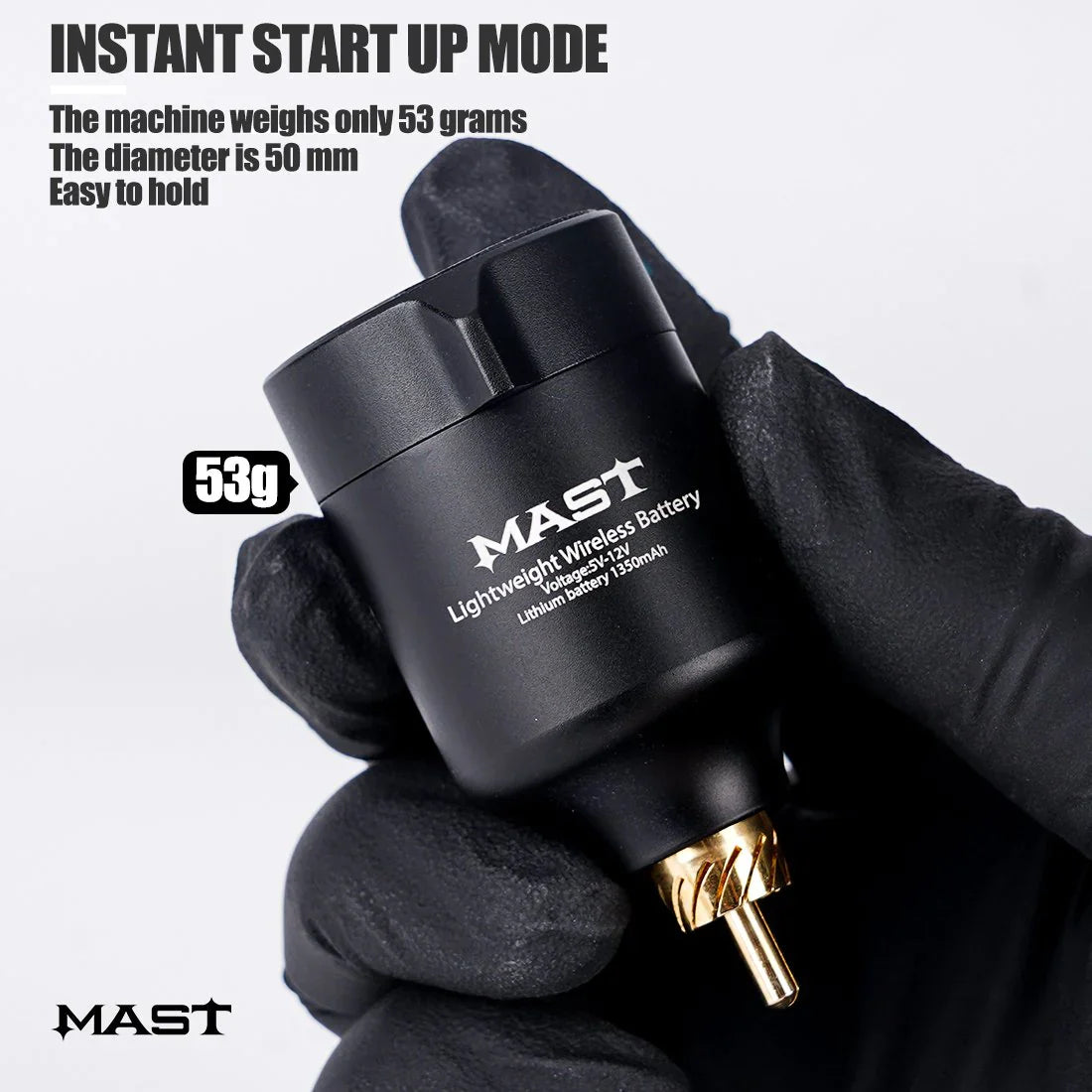 Máquina de Tatuaje Rotativa Mast Flip Tipo Bolígrafo con Kit de Batería Inalámbrica
