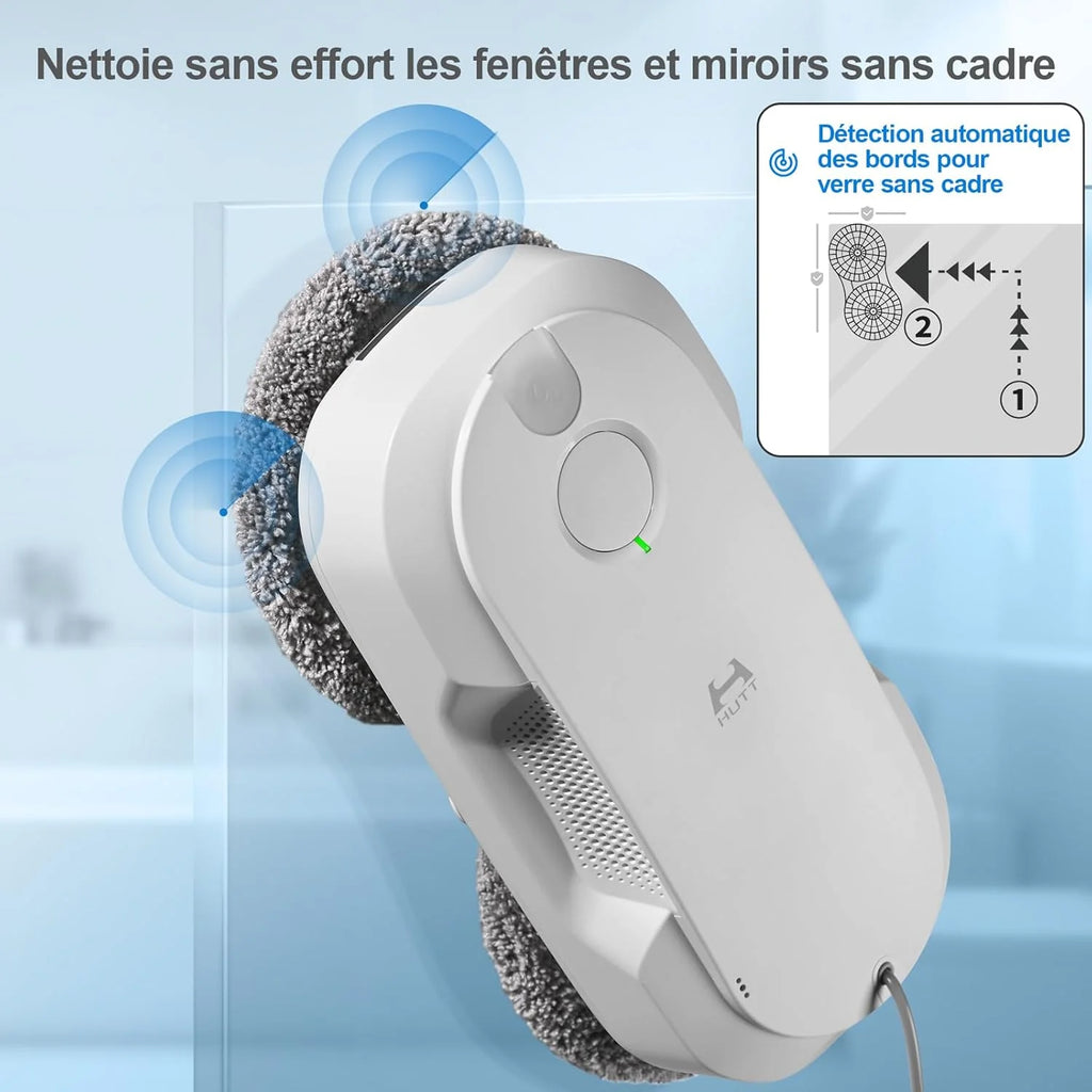 HUTT DDC56 robot laveur vitre, double spray eau, navigation intelligente