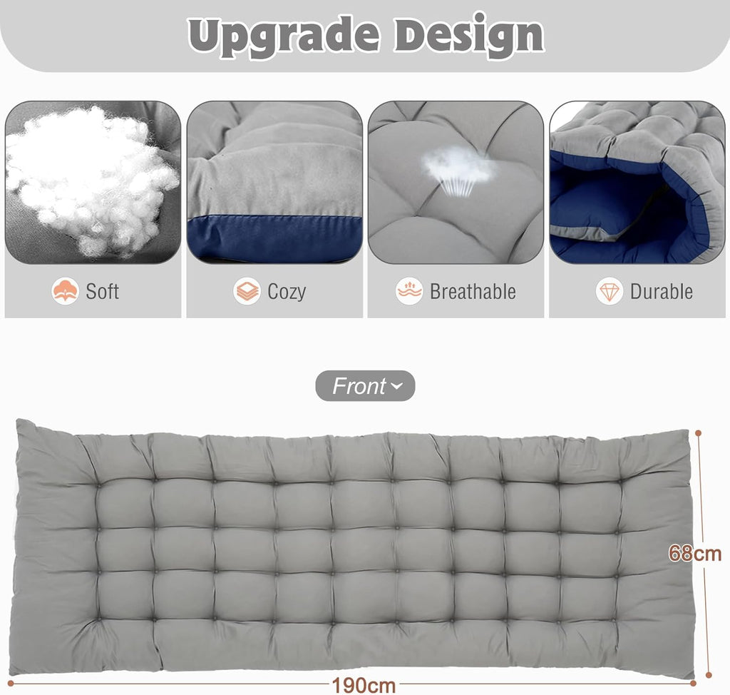 MOPHOTO Chaise Longue Pliable pour Jardin avec Matelas, Dossier et Repose-Pieds réglables, Chaise Pliante Portable pour intérieur et extérieur, Chaise Longue pour Bronzer(1 Paquet)