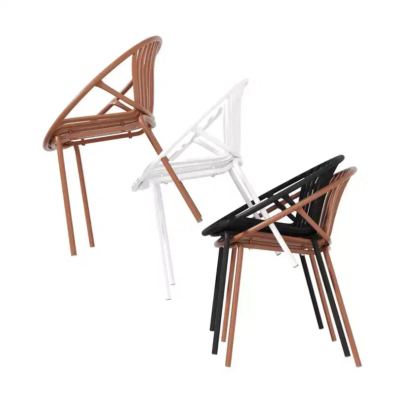 7-Piece Outdoor Expandable Patio Dining Set with Stackable Chairs, Acacia Wood Table