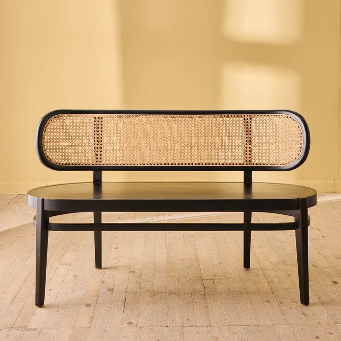 Musk Teak Rattan Bench