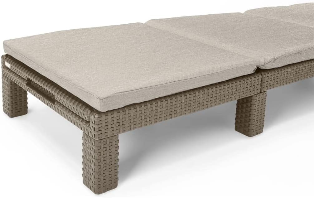 Allibert - Chaise Longue Daytona SL, 22 x 195 x 65 cm, Beige (Cappuccino)