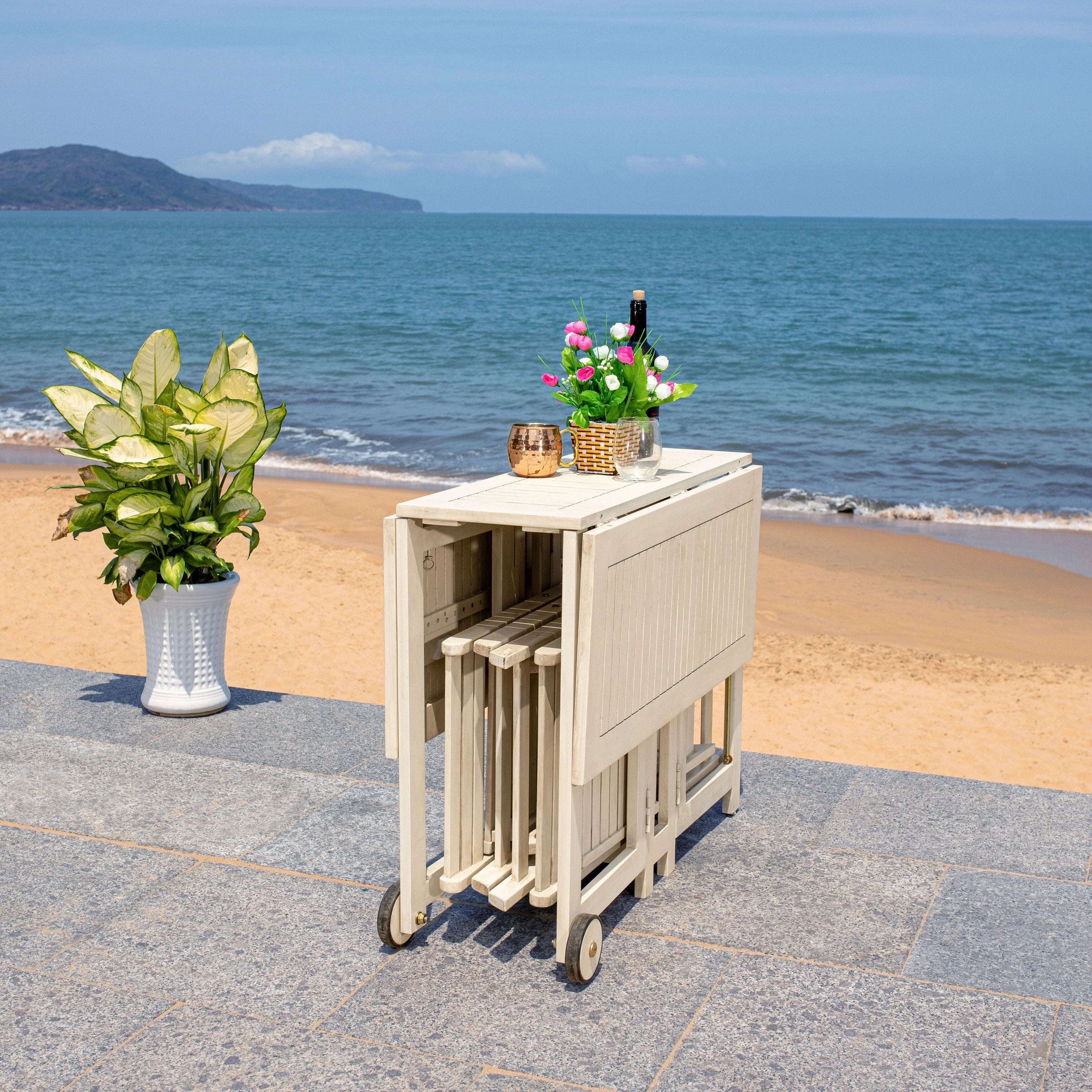 Ensemble de table à manger d'extérieur SAFAVIEH Outdoor Brandy 5 pièces - 43Lx35Px29H