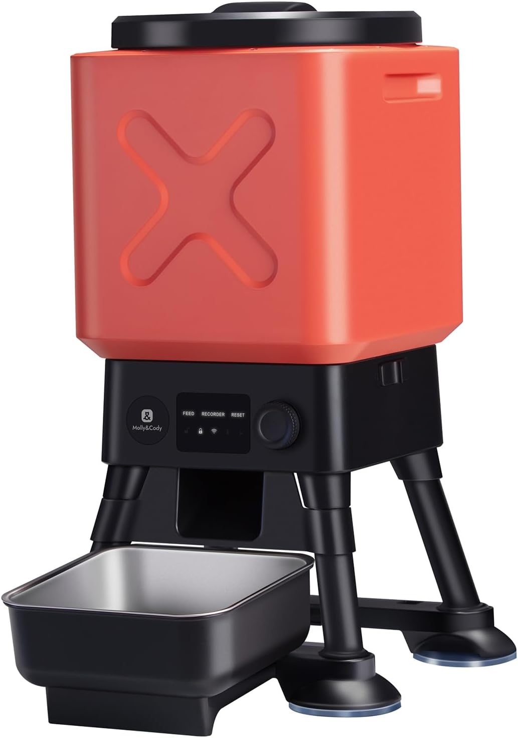 Molly&Cody Distributeur Automatique Croquette, 14L Grande Capacité Alimentateur Intelligent pour Animaux, 2,4G WiFi APP- Contrôle Dosage Personnalisable, Acier Inoxydable Idéal pour Les Grands Chiens