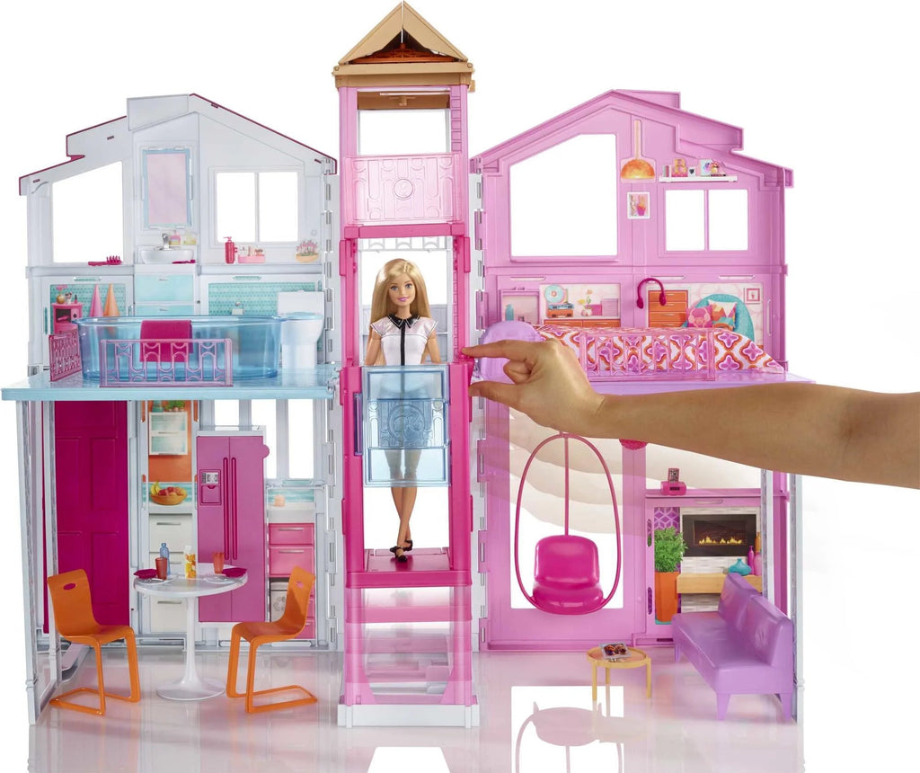 Casa de Tres Pisos Barbie, para edades de 3 años en adelante