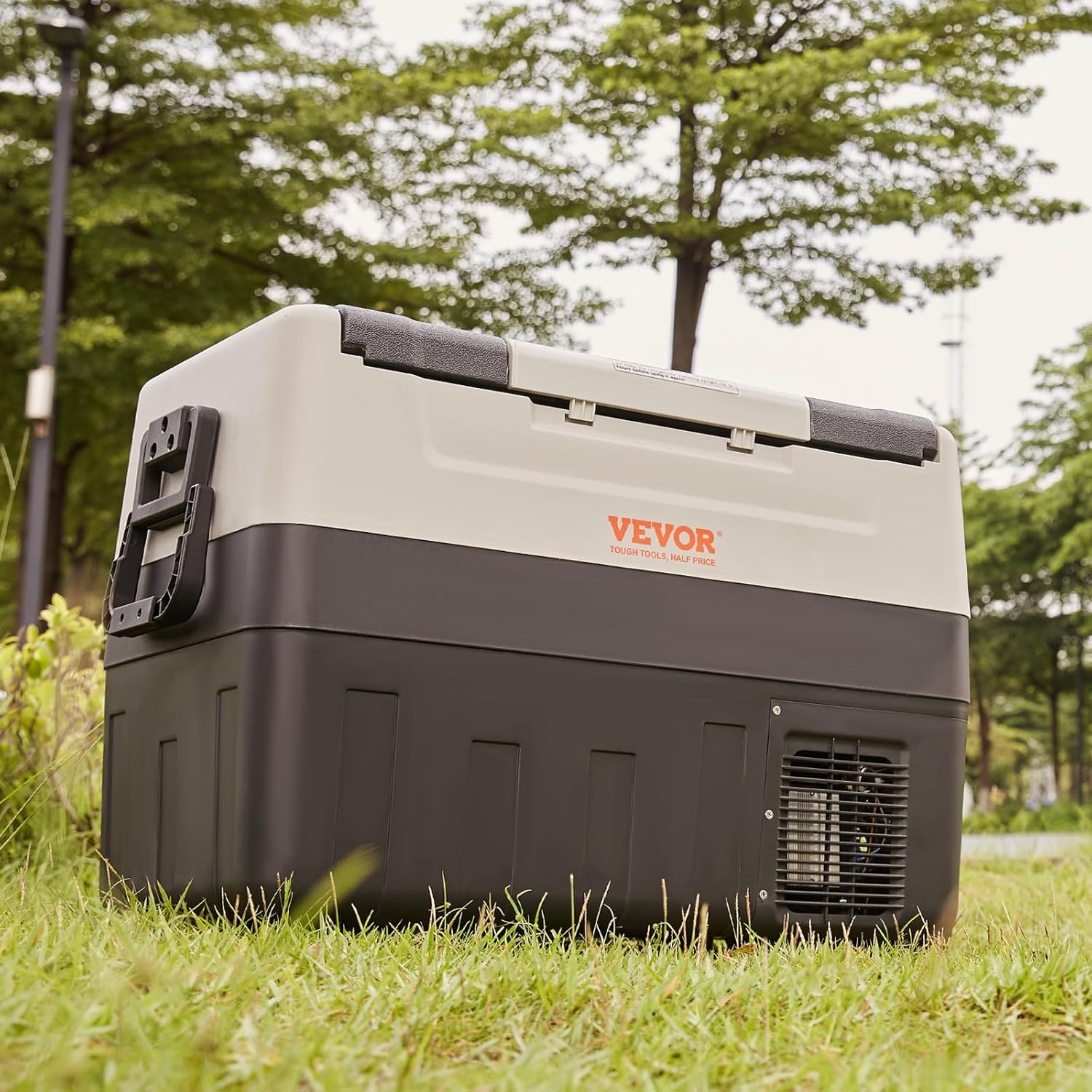 VEVOR Glacière Électrique Portable de 35 L Réfrigérateur de Voiture Portable 12/24 V CC 100-240 V CA Frigo Voiture Double Zone 0,6 kW.h -20 °C à 10 °C Réglable Congélateur pour Camion Bateau Camping