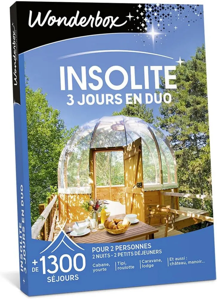 Coffret Cadeau Séjour Insolite 3 Jours pour Deux