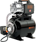 Black+Decker BXGP800XBE Pompe Auto-Amorçante avec Cuve Aspirateur (800 W, Débit Max 3.500 l/h, Hauteur d'Élévation Max. 38m)